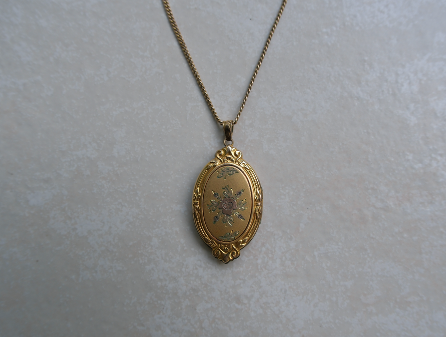 Rosemary Gold-Filled Engraved Locket - Stone Cooper