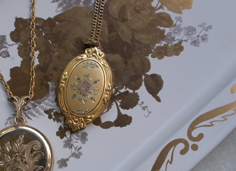 Rosemary Gold-Filled Engraved Locket - Stone Cooper