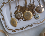 Faye Gold-Filled Engraved Flower Locket - Stone Cooper