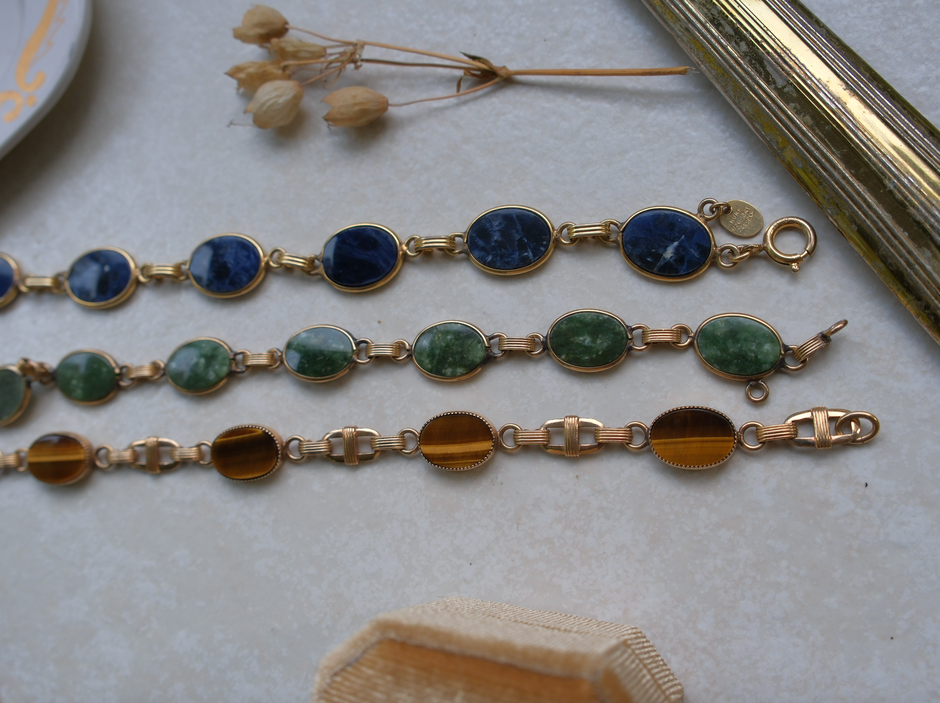 Josephine Tiger's Eye Gold-Filled Bracelet - Stone Cooper