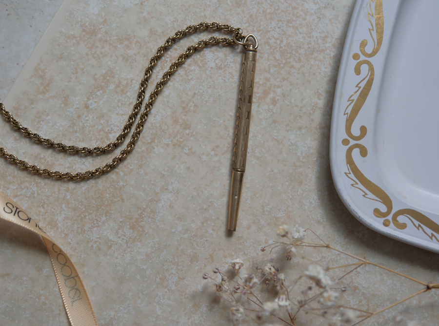Norwood Gold-Filled Pencil Necklace - Stone Cooper