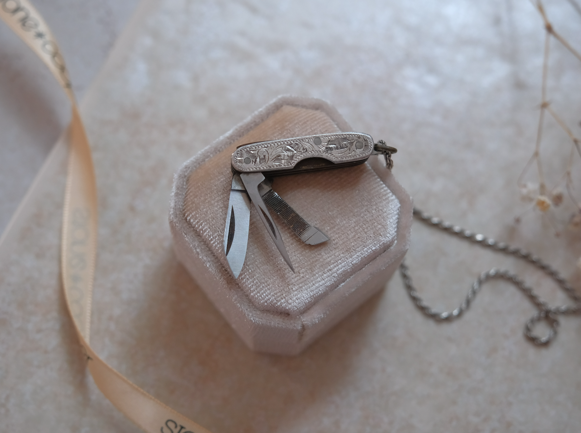 Domenico Sterling Silver Knife Necklace - Stone Cooper