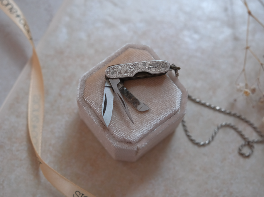 Domenico Sterling Silver Knife Necklace - Stone Cooper