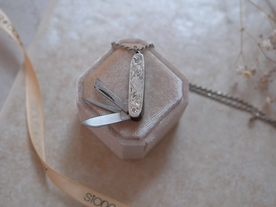 Domenico Sterling Silver Knife Necklace - Stone Cooper