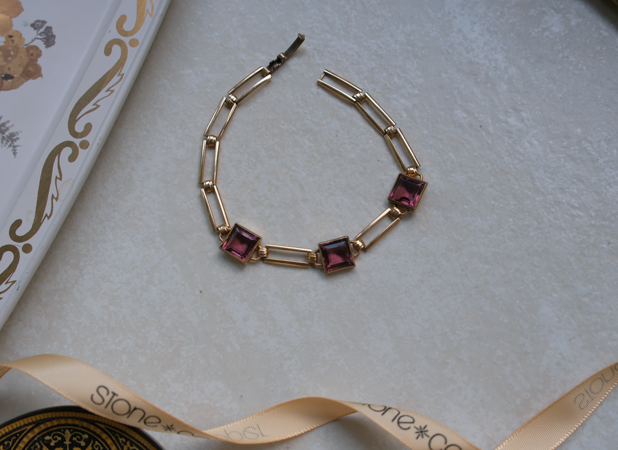 Viola Amethyst Gold Filled Bracelet - Stone Cooper