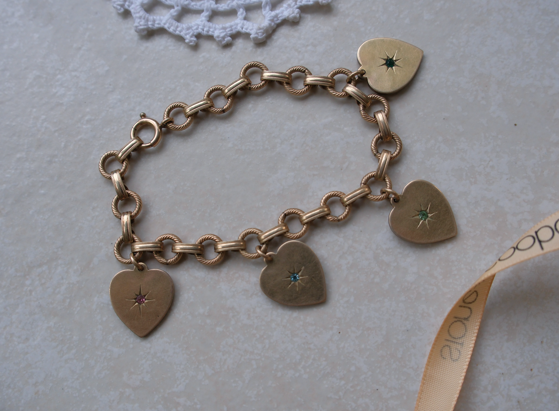 Carol Gold-Filled Birthstone Heart Bracelet - Stone Cooper