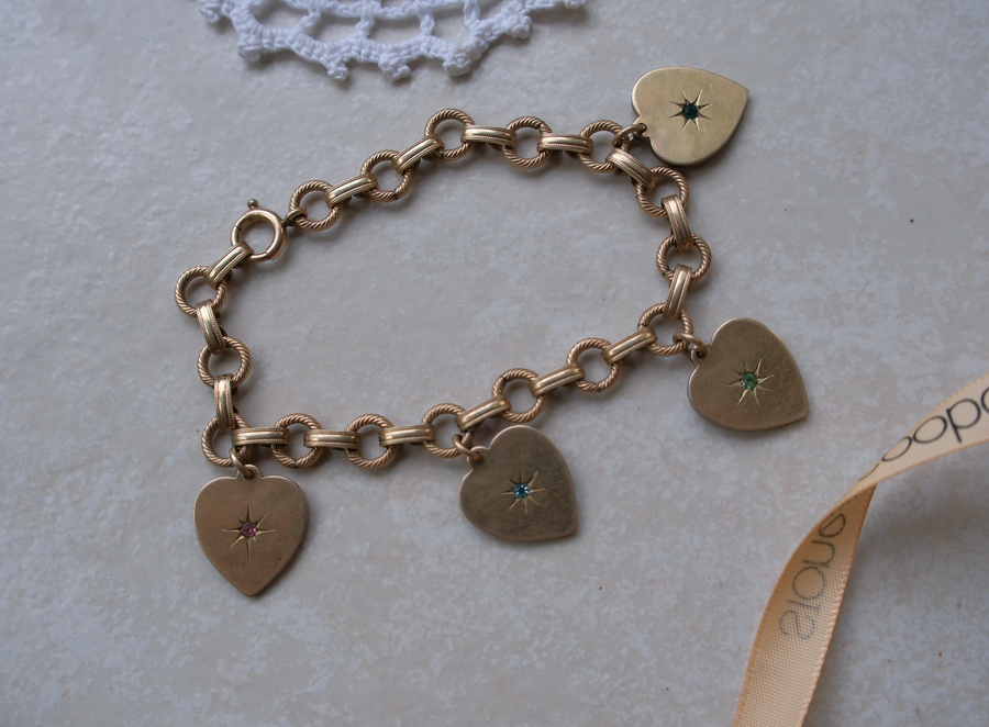 Carol Gold-Filled Birthstone Heart Bracelet - Stone Cooper