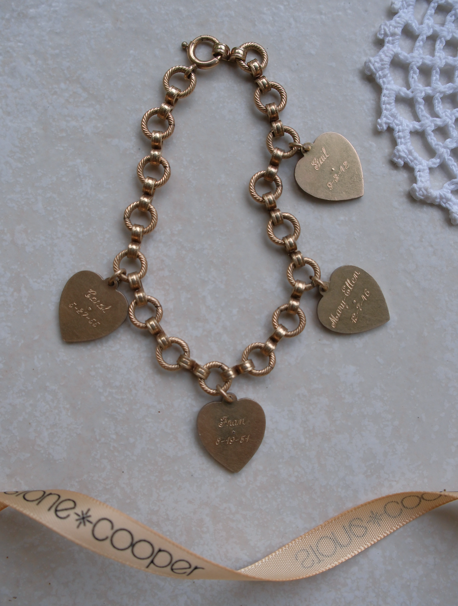 Carol Gold-Filled Birthstone Heart Bracelet - Stone Cooper