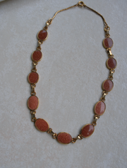 Simon Gold-filled Goldstone Necklace - Stone Cooper
