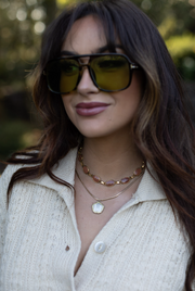 Simon Gold-filled Goldstone Necklace - Stone Cooper