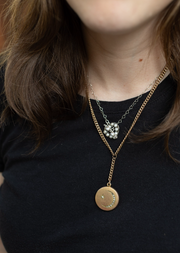 Pearl Silver Heart Toggle Necklace - Stone Cooper