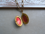Hedwig Gold-Filled Black Enamel Locket - Stone Cooper