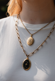 Frances Gold-Filled Oval Locket - Stone Cooper