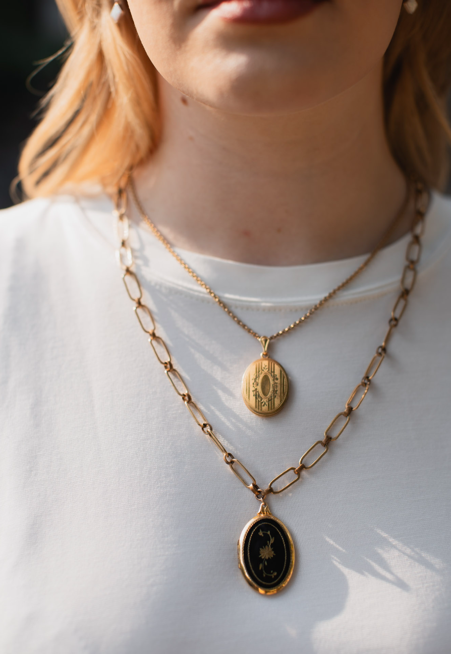 Frances Gold-Filled Oval Locket - Stone Cooper