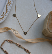 Whitney Gold-Filled Diamond Hearts Necklace - Stone Cooper