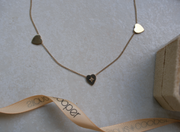 Whitney Gold-Filled Diamond Hearts Necklace - Stone Cooper