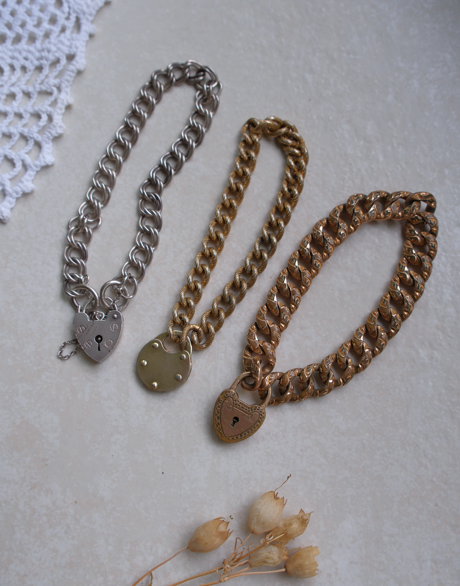 Joanne Gold-Filled Padlock Heart Bracelet - Stone Cooper