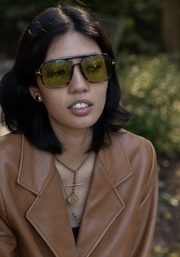 Etta Gold-Filled T-Bar, Locket Necklace - Stone Cooper