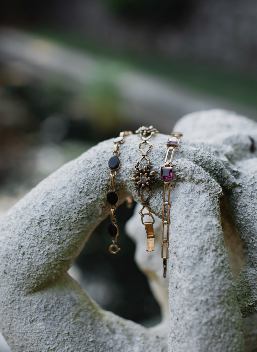 Anna Onyx Gold Filled Bracelet - Stone Cooper