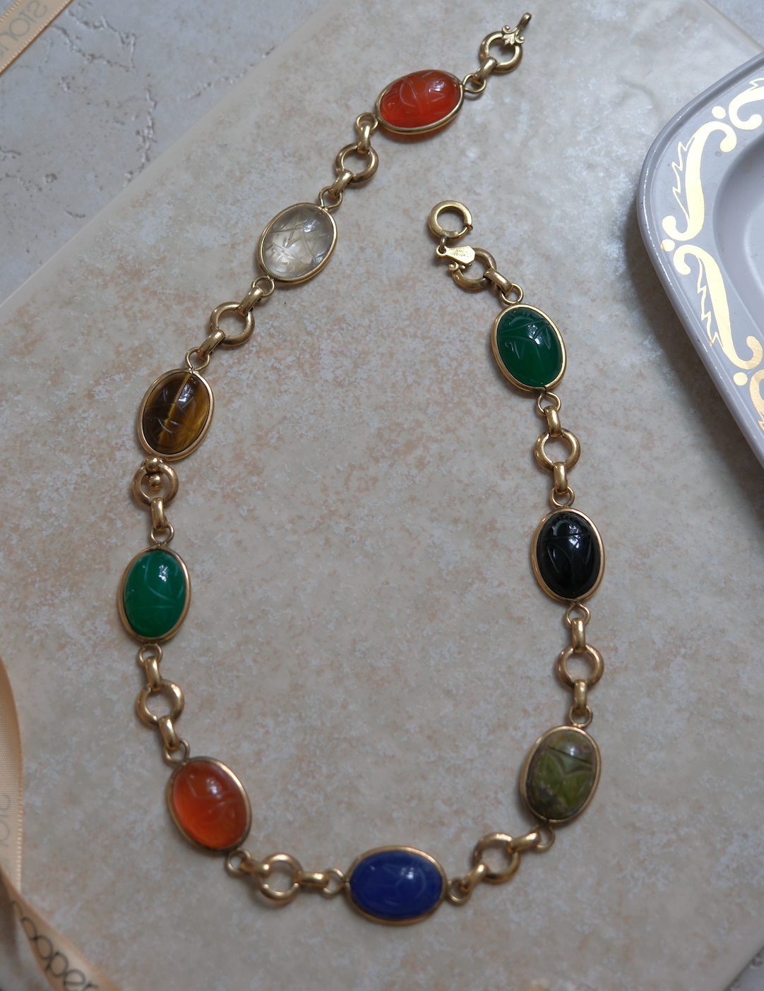 Suresh Gold-Filled Scarab Necklace - Stone Cooper