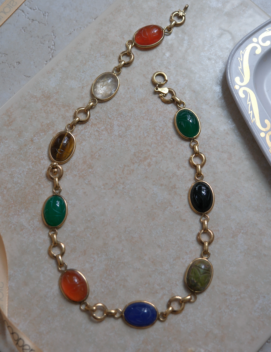 Suresh Gold-Filled Scarab Necklace - Stone Cooper