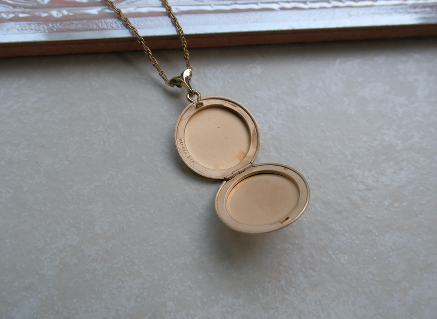 Sabina Gold-Filled Flower Locket - Stone Cooper