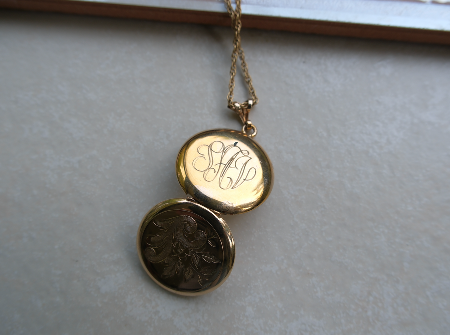 Sabina Gold-Filled Flower Locket - Stone Cooper