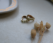 Peridot 14K Heart Huggies - Stone Cooper