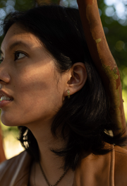 Peridot 14K Heart Huggies - Stone Cooper