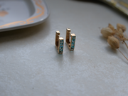 Vintage 14K Topaz Huggies - Stone Cooper