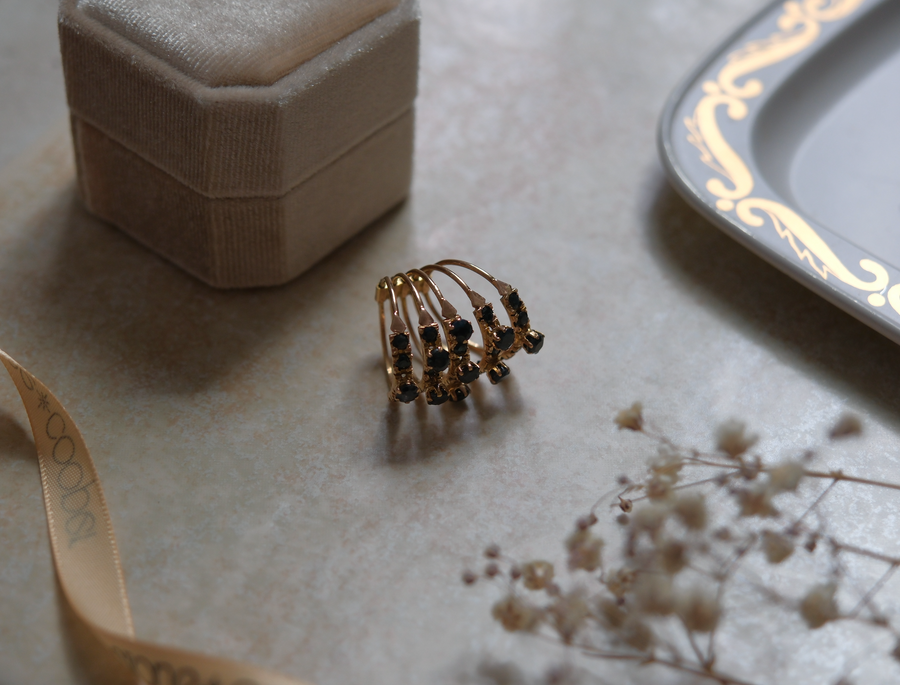 10K Sapphire Hinged Stacked Ring (6) - Stone Cooper