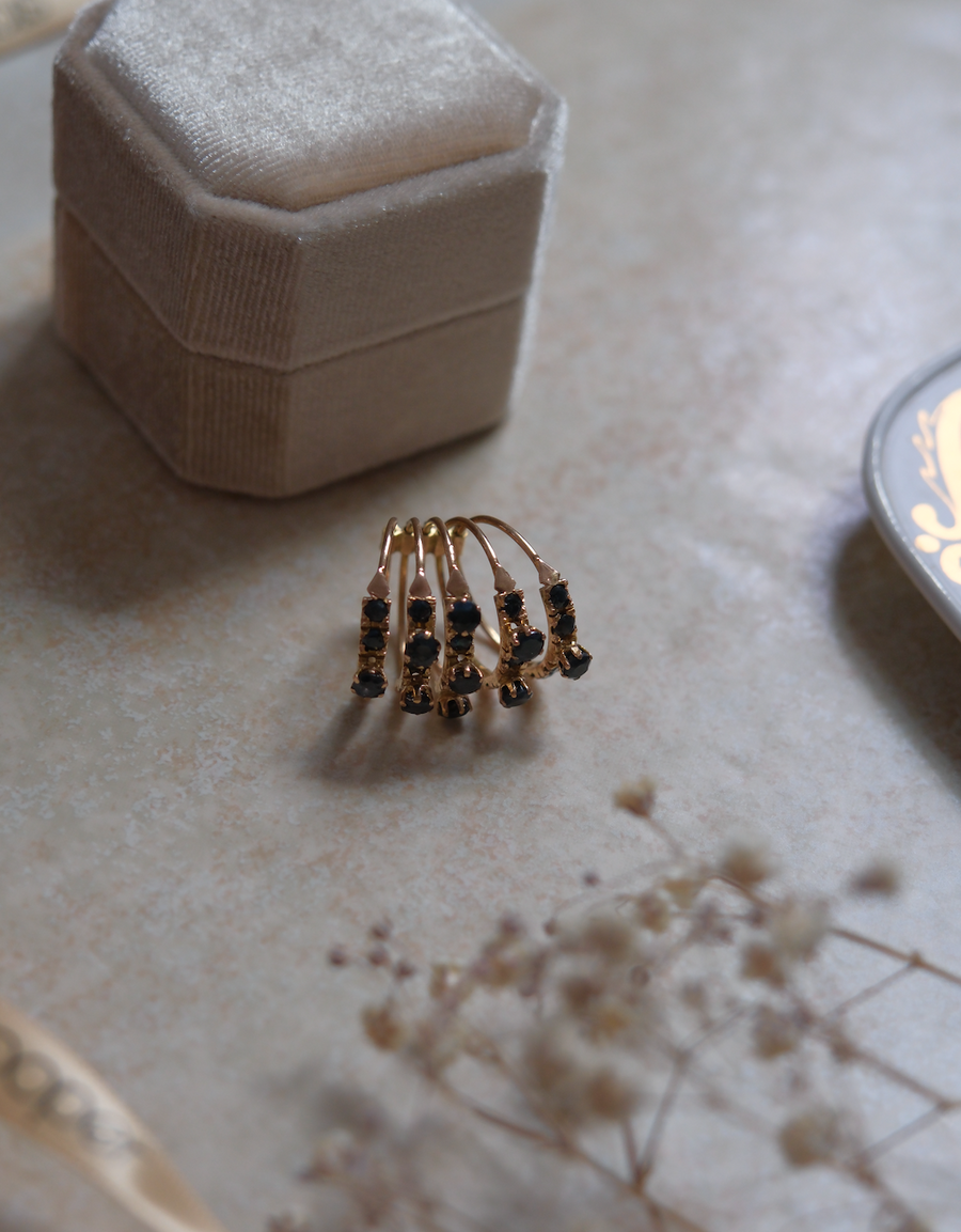 10K Sapphire Hinged Stacked Ring (6) - Stone Cooper