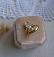 14K Snake Ring, Ruby Eyes (4.75) - Stone Cooper