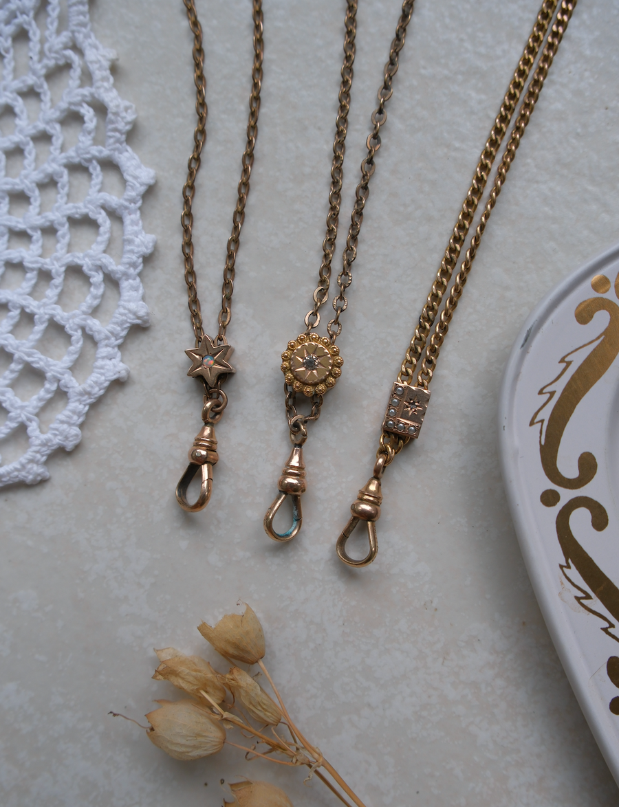 Dalia Pearl and Diamond Gold-Filled Lorgnette Chain - Stone Cooper