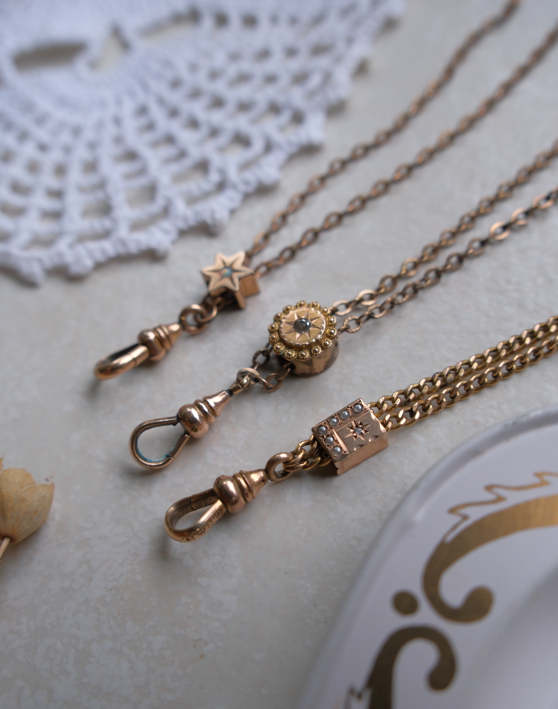 Bernice Slide Lorgnette Chain - Stone Cooper