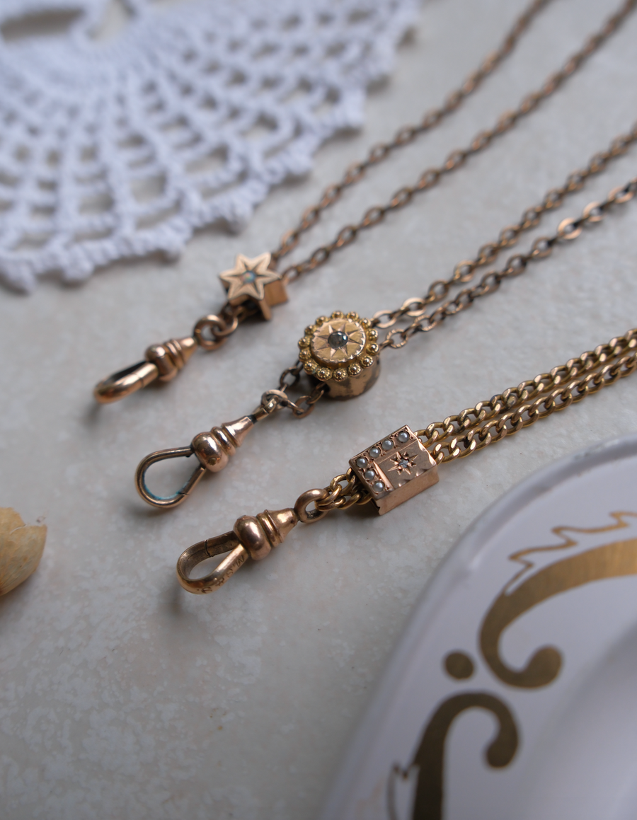 Dalia Pearl and Diamond Gold-Filled Lorgnette Chain - Stone Cooper