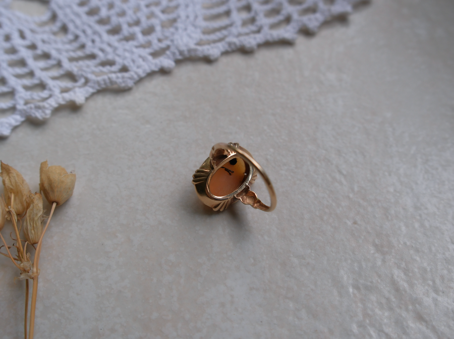 10K Cameo Heart Diamond Ring (6.5) - Stone Cooper