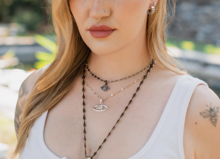 Ada Diamond Eye Necklace - Stone Cooper