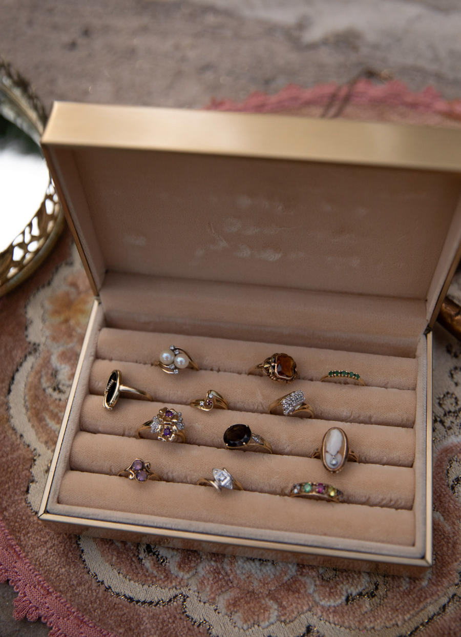 Burmese Ruby Antique Band 14K (7) - Stone Cooper