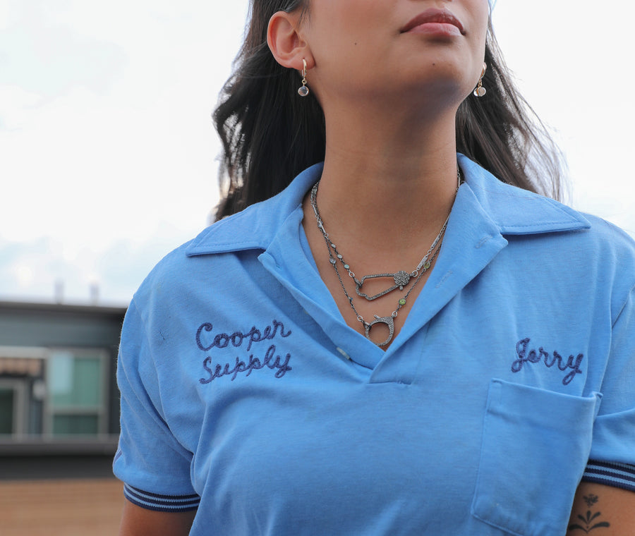 Lizette Opal Diamond Clasp Necklace - Stone Cooper