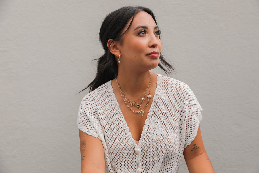 Virginia Cameo Moonstone Necklace - Stone Cooper