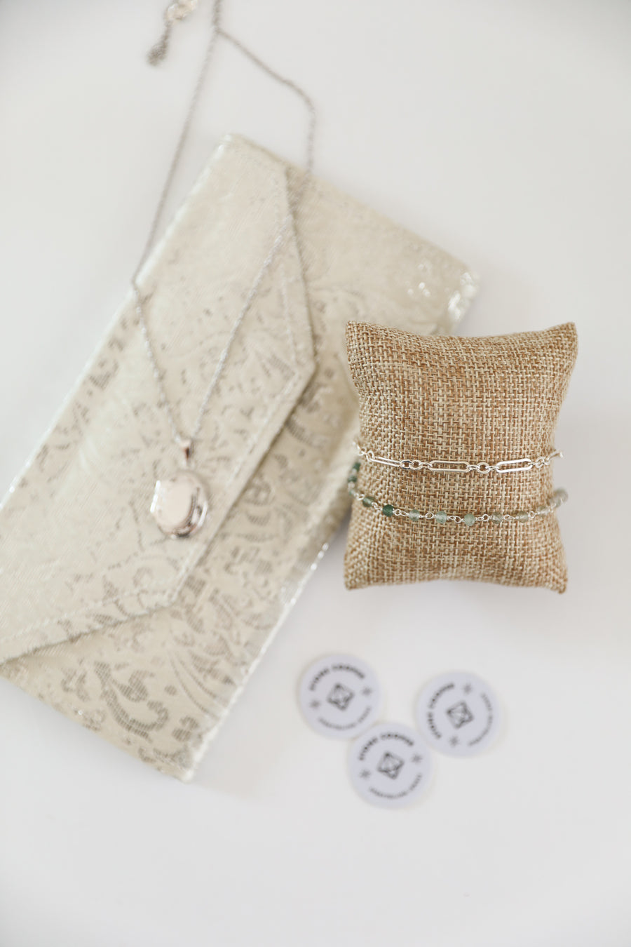 Silver Locket & Bracelets Set - Stone Cooper