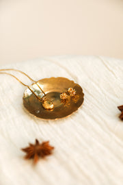 Gold Filled Locket + Diamond Stud Set - Stone Cooper