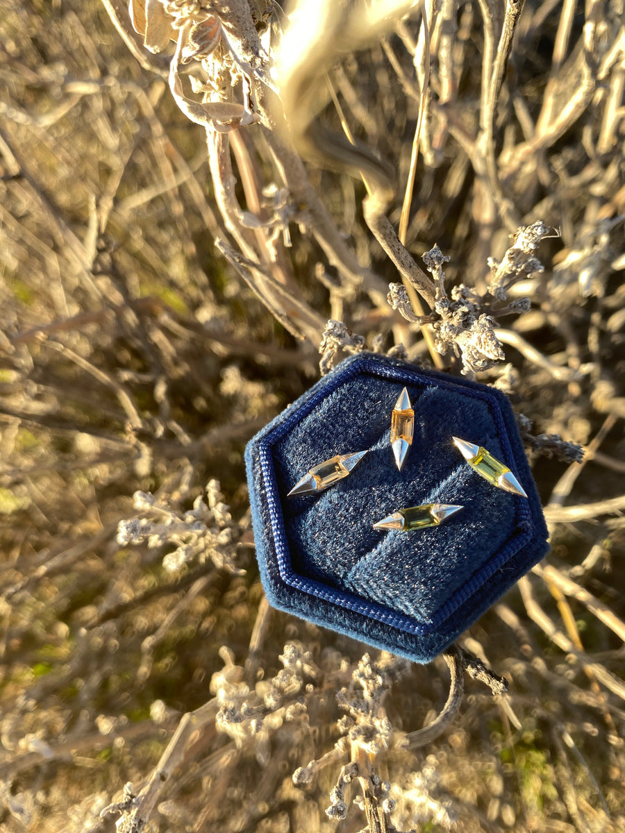 Citrine Harvest Moon Studs - Stone Cooper