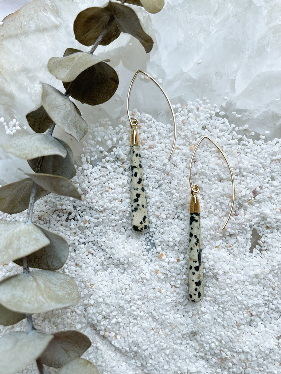 Leopard Jasper Drop Earrings - Stone Cooper