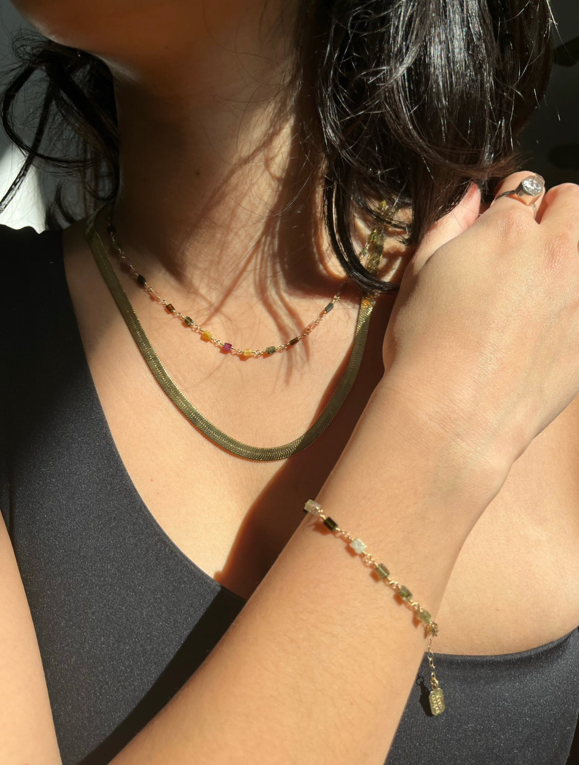 Tourmaline Cube Bracelet - Stone Cooper