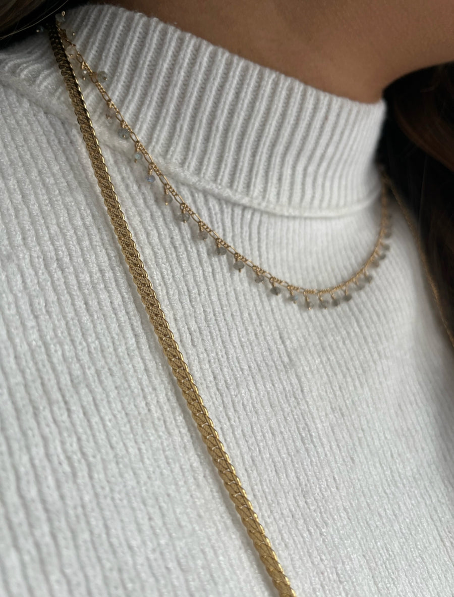 Labradorite Fringe Necklace - Stone Cooper