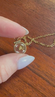 Vintage Encased Raw Gold Nugget Charm