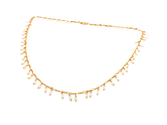 The Barley Fringe Necklace (Gold or Silver) - Stone Cooper