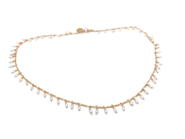 The Barley Fringe Necklace (Gold or Silver) - Stone Cooper